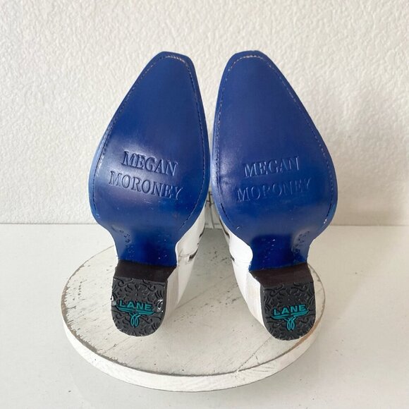 Lane MEGAN MORONEY Smokeshow Womens Cowboy Boots 8.5 White Western Cowgirl Tall - Picture 8 of 11